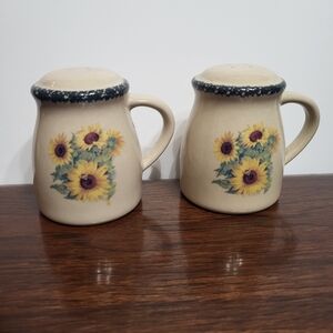 Vintage Home & Garden Party Sunflower Salt And Pepper Shakers
